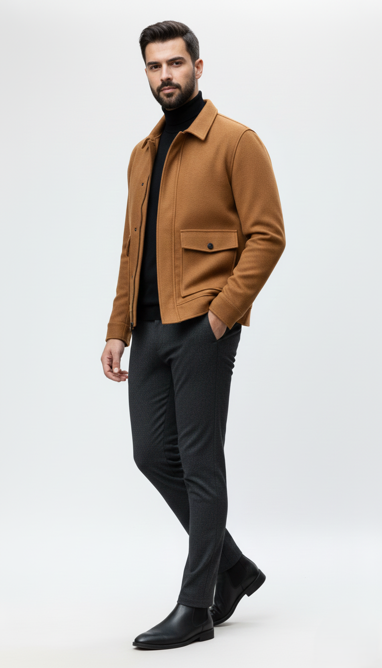 Woolen Cargo Jacket