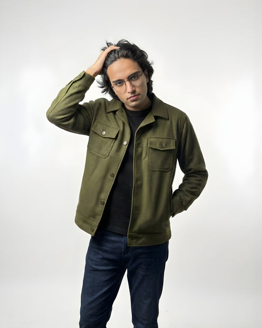 Olive Green Wool Jacket