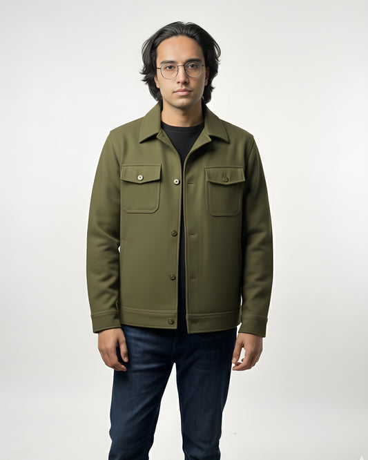 Olive Green Wool Jacket